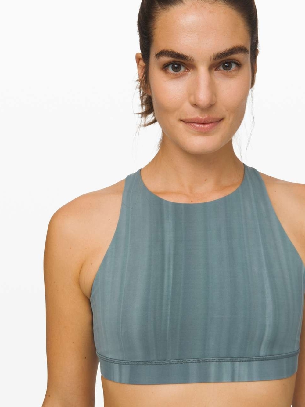lululemon athletica High-Neck Sports Bra in Slate Teal